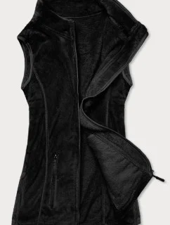 Černá plyšová dámská vesta model 17757845 - J.STYLE