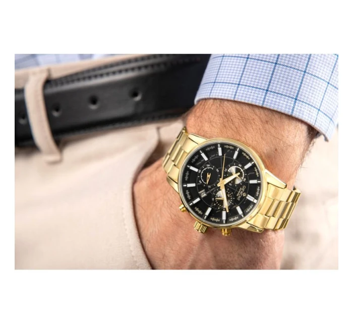 Pánské hodinky Giewont Chronograph Sapphire Gold Black GW4580-B4 Pánské hodinky Giewont Chronograph Sapphire Gold Black GW4580-B4