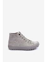 Dámské Tenisky Big Star Vysoké Zateplené Šedé GG274070 Dámské Tenisky Big Star Vysoké Zateplené Šedé GG274070