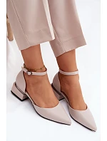 Lodičky na klínku s páskem Vinceza 62278 béžové