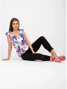 Dámský top WN TP 1482 4.67 bílý a tmavě modrý