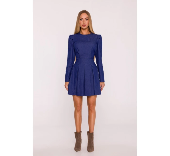 M884 Šaty džínového vzhledu - modré