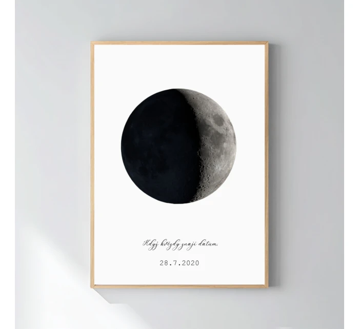 Personalizovaný magický fotoobraz v rámu - 50x70 - měsíční fáze