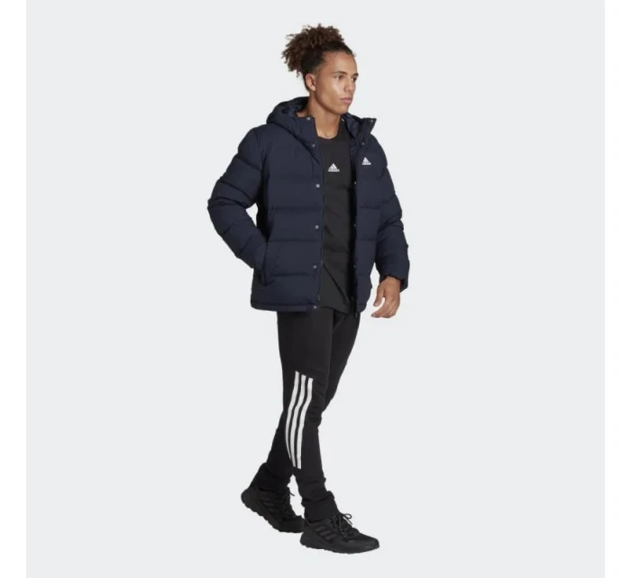 Pánská péřová bunda s kapucí M model 21859205 Tmavě modrá - ADIDAS Pánská péřová bunda s kapucí M model 21859205 Tmavě modrá - ADIDAS