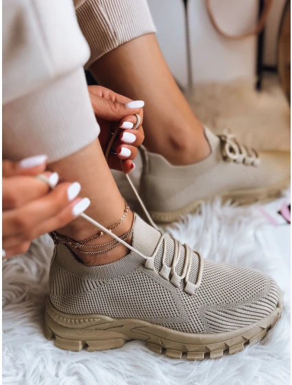 Dámské ponožkové tenisky STEEL THUNDER khaki FashionStreet ZY0345