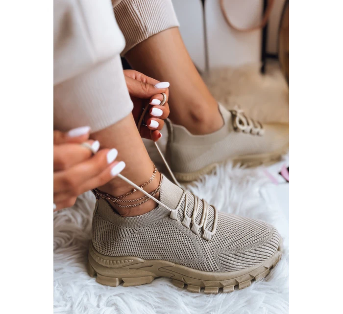 Dámské ponožkové tenisky STEEL THUNDER khaki FashionStreet ZY0345