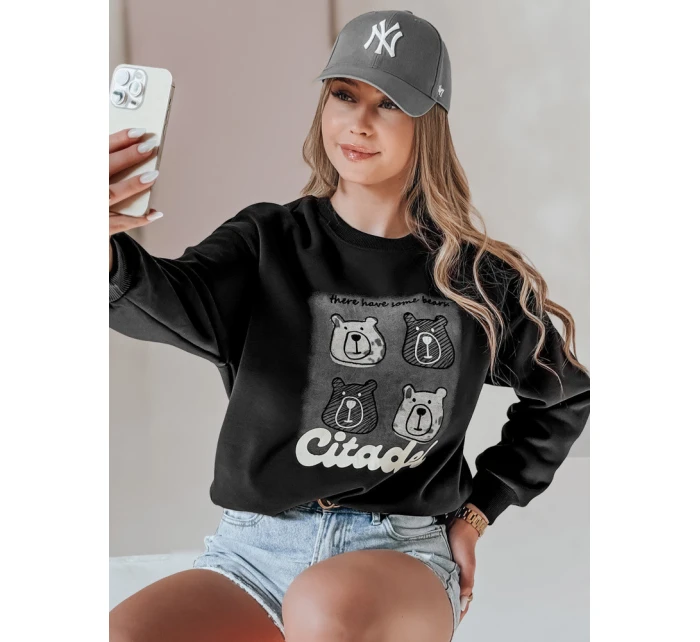 Dámská oversize mikina s  černá model 21988113 - Dstreet