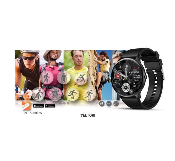 Černý silikonový řemínek model 21805559 - VELTORI