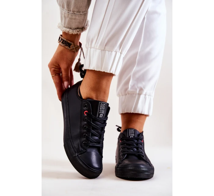 Nízké kožené Tenisová obuv Big Star JJ274006 Černé