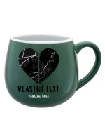 Personalizovaný keramický hrníček - dvě mapy jako srdce