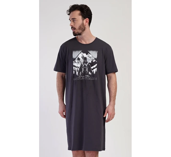 Pánská noční košile s krátkým rukávem Mountain