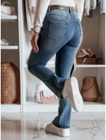 Dámské džínové zvonové kalhoty s páskem FITLOW modré FashionStreet UY2466