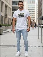 Tshirt męski z nadrukiem biały model 22156980 - FashionStreet