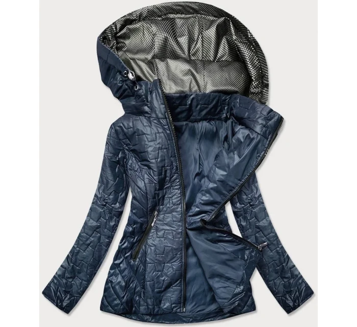 Tmavě modrá dámská bunda s prošíváním model 15788673 - S'WEST