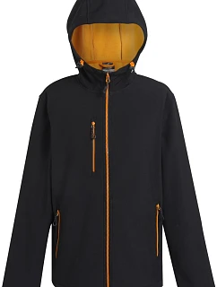 TRA 705 2vrstvá softshellová bunda "Navigate" model 22417585 black/orange pop - Regatta