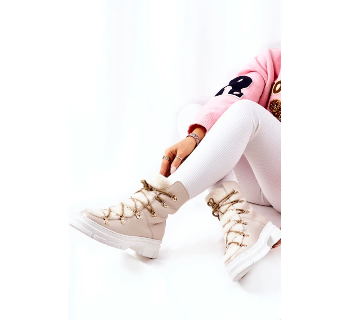 kůže Boty Světle model 21572406 - Boto kůže Boty Světle model 21572406 - Boto