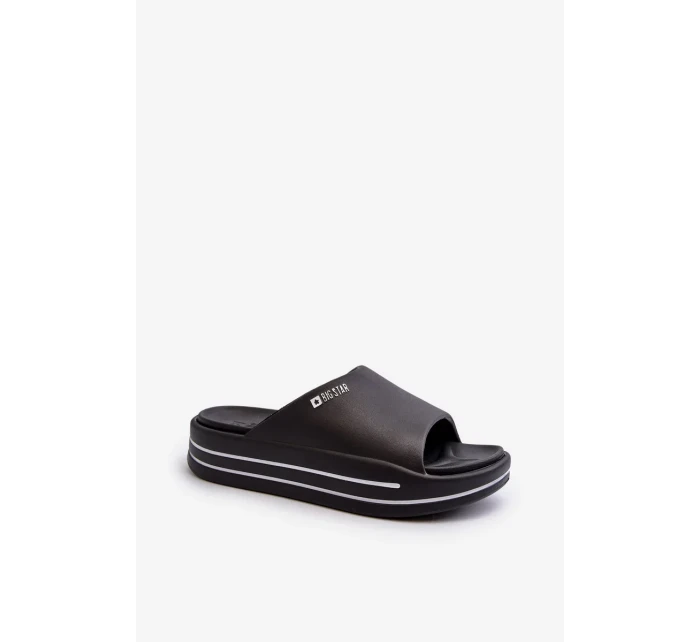 Dámské pantofle na platformě Big Star Black