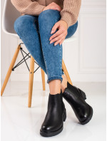 Exkluzívní  kotníčkové boty dámské  na plochém podpatku