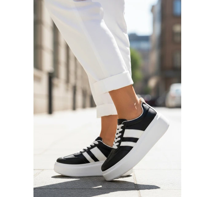 Dámské černé tenisky FashionStreet ZY1395