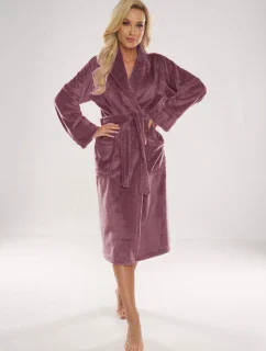 Dlouhý dámský župan s límcem model 16477876 Abigail - De Lafense