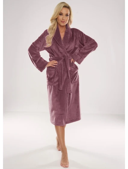 Dlouhý dámský župan s límcem De Lafense 628 Abigail Dlouhý dámský župan s límcem De Lafense 628 Abigail