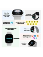 Dámské chytré hodinky  béžový silikonový řemínek + bílý řemínek model 21819976 - Gravity