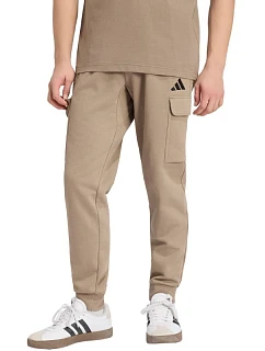 Pánské kalhoty adidas Essentials Feelcozy Cargo, béžové, KF2384