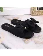 Dámské ploché žabky s mašlí černé eVento model 22096558 Dámské ploché žabky s mašlí černé eVento model 22096558