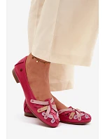 Kožené baleríny Maciejka P7542-15 Fuksia