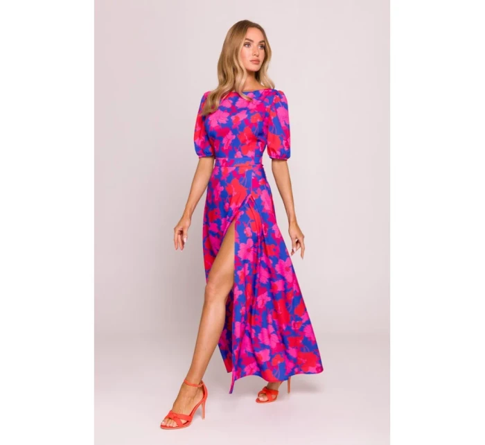 M858 Maxi šaty s otevřenými zády - model 2