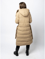 Dámská dlouhá zimní bunda GLANO - béžová