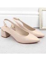 W béžové  elegantní sandály model 21776016 - SERGIO LEONE