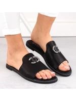 Pohodlné žabky se zirkony S.Barski W OLI258A černá