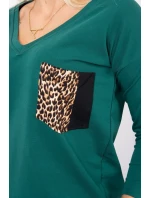 Sada s leopardím potiskem zelená