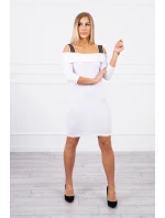 Šaty se širokými ramínky bílé Šaty se širokými ramínky bílé