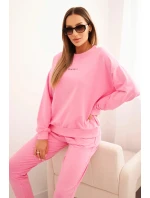 Dámská bavlněná souprava s potiskem Minimal světle růžová