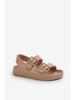 Dětské lehké žabky s přezkami BIG STAR NN374544 béžové Dětské lehké žabky s přezkami BIG STAR NN374544 béžové