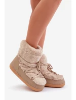 Sněhule S Kožíškem A Šněrováním Béžové model 21679603 - Boto Sněhule S Kožíškem A Šněrováním Béžové model 21679603 - Boto