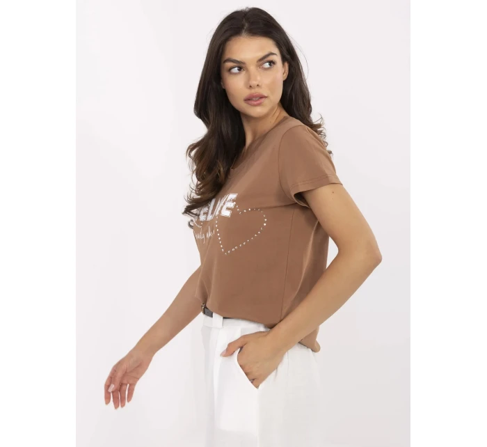 T shirt CLM TS model 21116898 jasny brązowy - FPrice