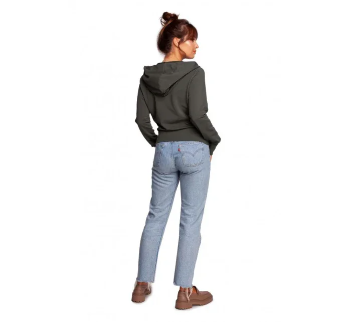 model 17636580 Zavinovací svetr s kapucí černý - BeWear