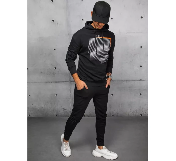 FashionStreet černá pánská tepláková souprava AX0689