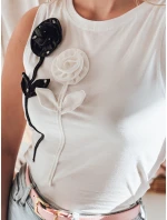 PETITO white FashionStreet RY2730 dámské květované tričko bez ramínek