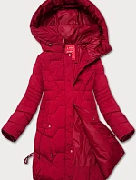 Dámská přechodná bunda s kapucí LHD bordó (LHD-24585)