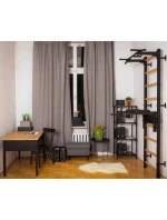 GYMNASTICKÝ ŽEBŘÍK S TYČÍ A MADLEM PRO CVIČENÍ NA LAVIČCE 722B