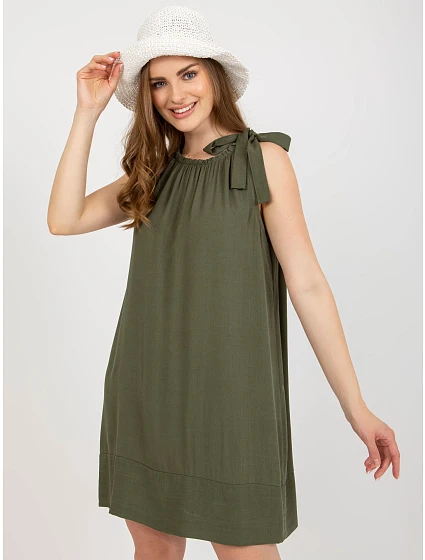 Sukienka TW SK BI model 18604855 khaki - FPrice Sukienka TW SK BI model 18604855 khaki - FPrice