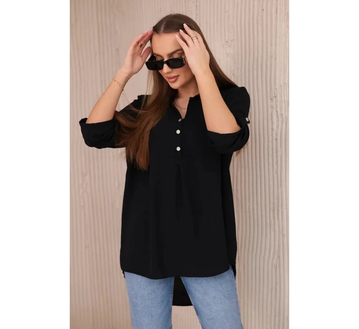 Halenka s prodlouženým zadním dílem 27975 černá - Kesi