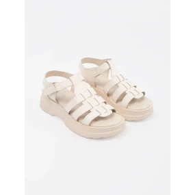 Pohodlné  sandály hnědé dámské platforma