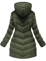 PIKOWANA KURTKA DAMSKA ZIMOWA Z KAPTUREM KHAKI model 21241763 - SPEED.A