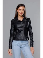 Černá dámská bunda s klopami model 18140992 - J.STYLE