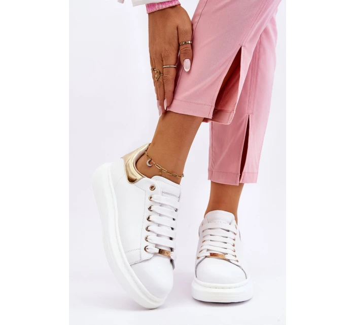 Dámská sportovní obuv GOE LL2N4011 Bílá a zlatá Dámská sportovní obuv GOE LL2N4011 Bílá a zlatá